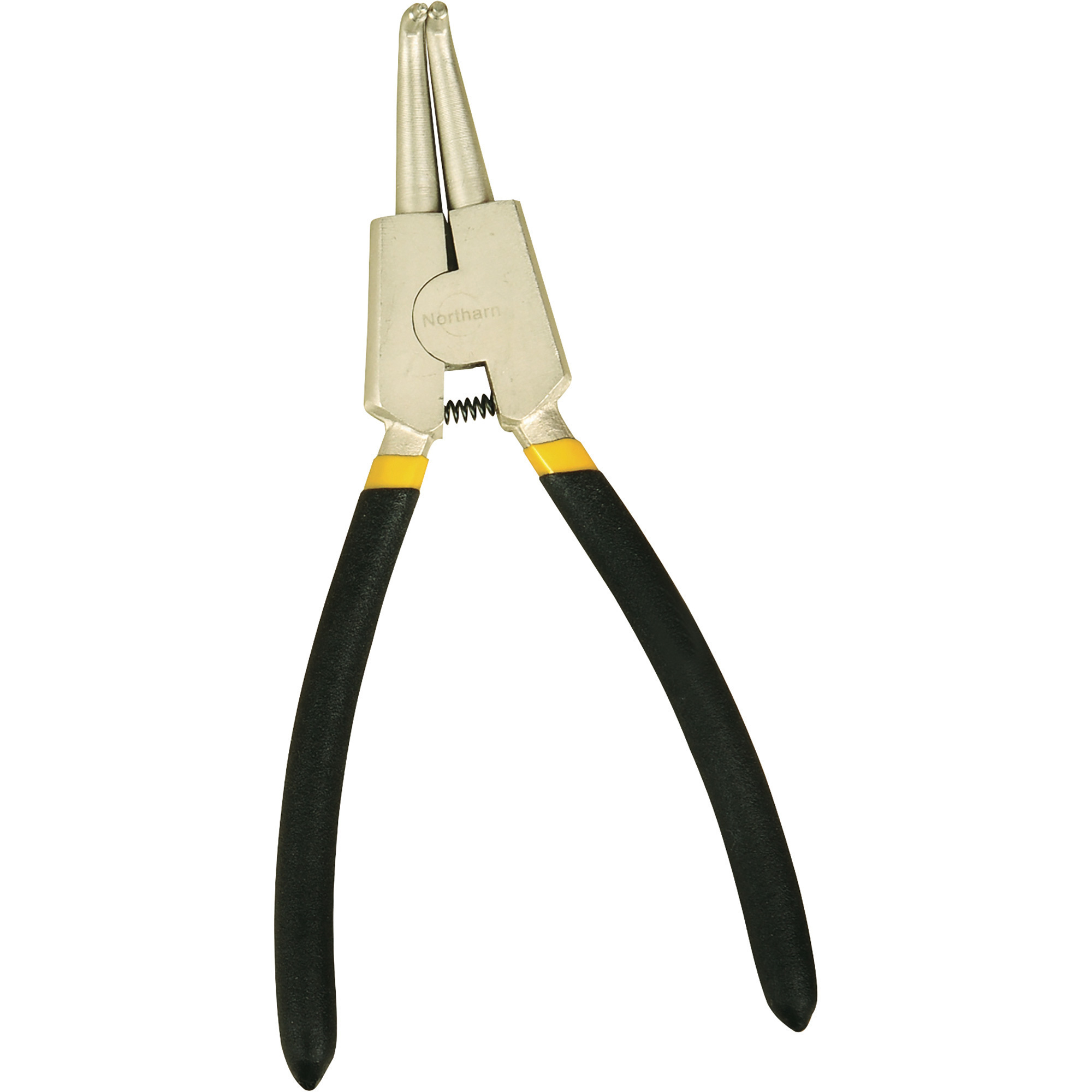 Klutch 7in. External Snap Ring Pliers, 90° Tip, CR-V Steel, Spring-Loaded